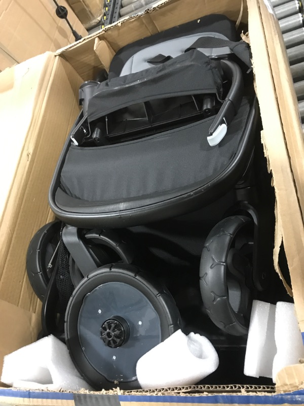 Photo 2 of Graco Ready2Grow LX 2.0 Double Stroller Features Bench Seat and Standing Platform Options, Gotham "w/ Added Body Support Cushion" Gotham