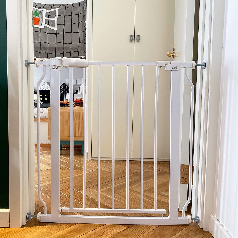 Photo 1 of BalanceFrom Easy Walk-Thru Safety Gate for Doorways and Stairways with Auto-Close/Hold-Open Features, Multiple Sizes
