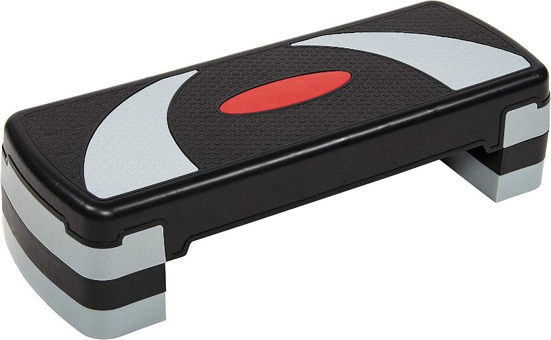 Photo 1 of BalanceFrom Adjustable Workout Aerobic Stepper Step Platform Trainer, 2 Removable Raisers Included
