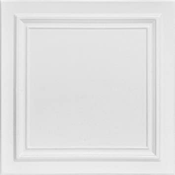 Photo 1 of A La Maison Ceilings R24 Line Art Foam Glue-up Ceiling Tile (21.6 sq. ft./Case), Plain White, 8 Count (Pack of 1)
