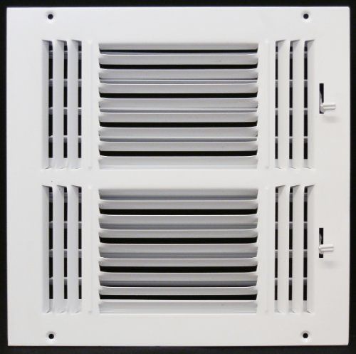 Photo 1 of 12" X 12" 3-WAY SUPPLY GRILLE - DUCT COVER & DIFUSER - Flat Stamped Face
