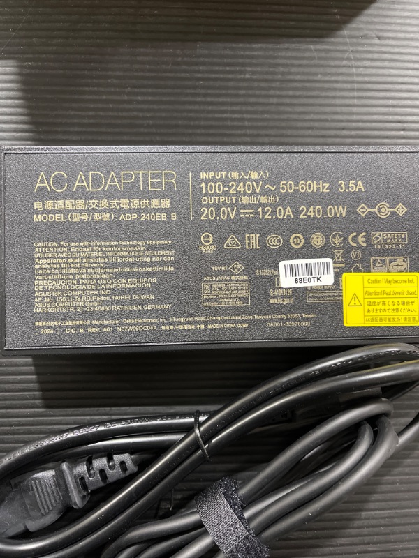 Photo 3 of 240W 12A Charger for ASUS ROG: ADP-240EB B ROG 15 Zephyrus S15 S17 G15 G513 GX550LXS RTX2080 G733QM G733QR G733QS G733QSA RTX2080 Laptop Power Supply AC Adapter
