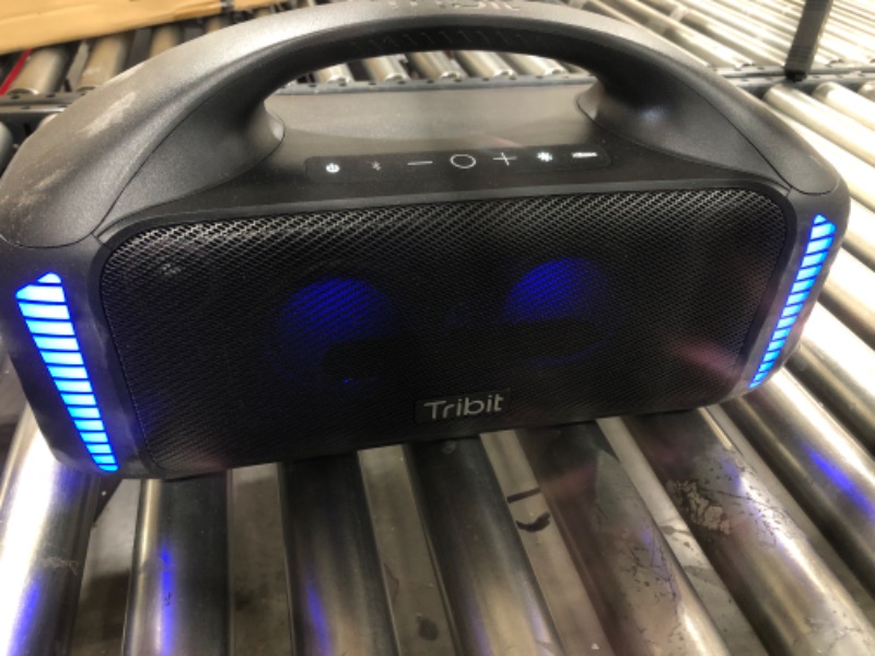 Photo 2 of Tribit StormBox Blast Portable Speaker: 90W Loud Stereo Sound with XBass, IPX7 Waterproof Bluetooth Speaker with LED Light, PowerBank, Bluetooth 5.3&TWS, Custom EQ, 30H Playtime, Outdoor/Camping/Party