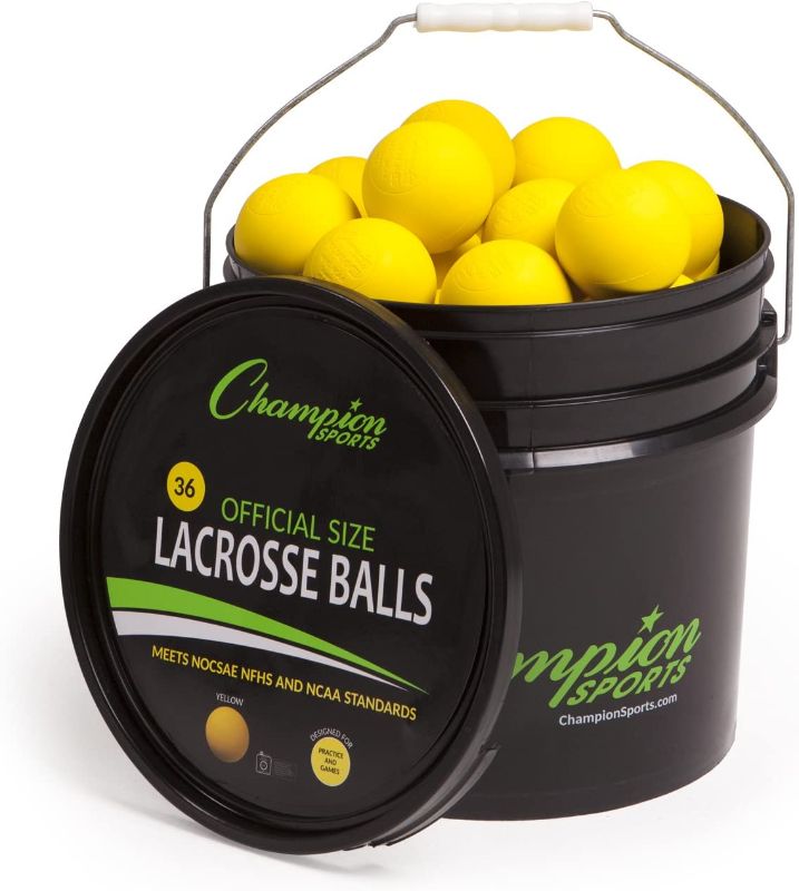 Photo 1 of Champion Sports Lacrosse Balls in a Bucket
