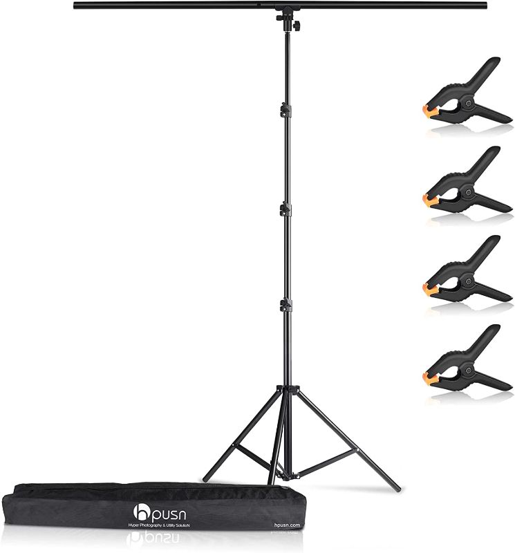 Photo 1 of Hpusn 8.5 x 5 ft Backdrop Stand: Photo Video Studio Adjustable Backdrop Stand for Parties, Wedding, Photography, Advertising Display
