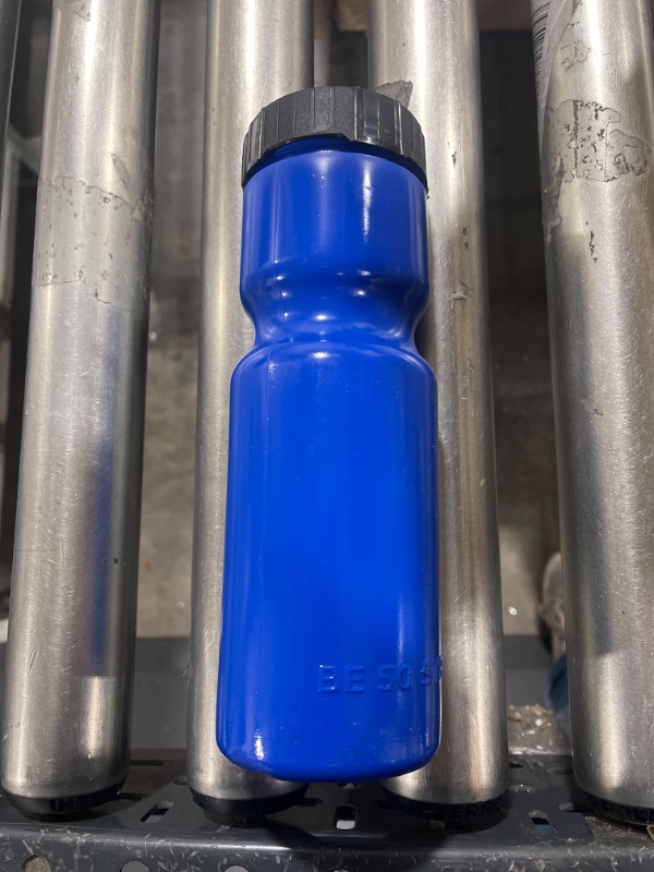 Photo 2 of 50 Strong Sports Squeeze Water Bottle Bulk Pack - 24 Bottles - 22 oz. BPA Free Easy Open Push/Pull Cap - Made in USA (Blue)
