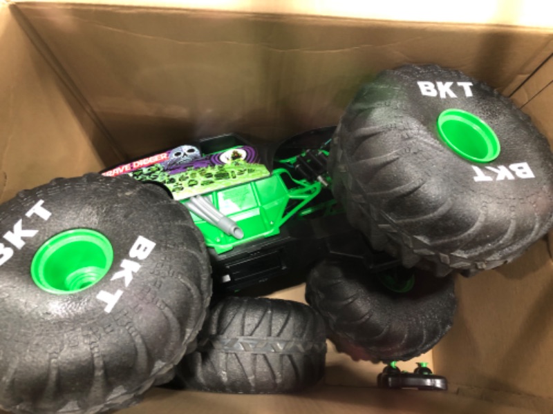 Photo 2 of Monster Jam, Official Mega Grave Digger All-Terrain Remote Control Monster Truck with Lights, 1: 6 Scale, Kids Toys for Boys