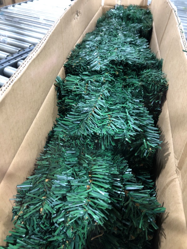 Photo 2 of 6 Ft Premium Christmas Tree with 1200 Tips for Fullness - Artificial Canadian Fir Full Bodied Christmas Tree with Metal Stand, Lightweight and Easy to Assemble 6FT