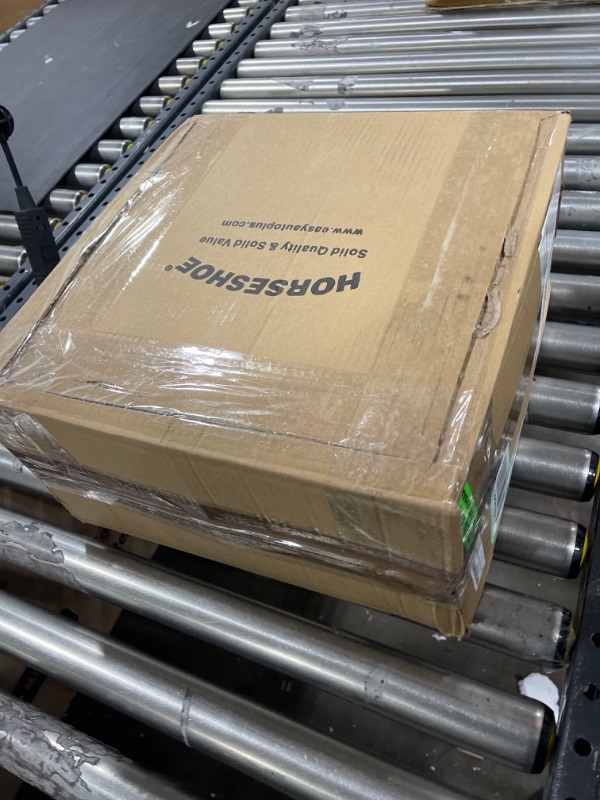 Photo 1 of 2 New HORSESHOE 4.80/4.00-8 Flat-Free Wheelbarrow Cart 16" Universal Black Cross Wheels w/Grease Fitting, Center Hub 3.25"-6", Installed 3/4" Bearing with Extra 5/8" Bearing