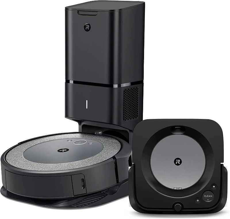 Photo 1 of **PARTS ONLY** iRobot Roomba i3+ EVO (3550) Robot Vacuum and Braava Jet m6 (6113) Robot Mop Bundle - Wi-Fi Connected, Smart Mapping, Works with Alexa, Precision Jet Spray, Corners & Edges, Ideal for Multiple Rooms --- 
