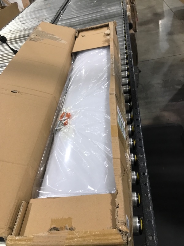 Photo 1 of 2pk AntLux 4FT LED Flush Mount Puff Lights, 40W 4500LM, 4000K Neutral White, 48 Inch Linear LED Kitchen Ceiling Lighting Fixtures for Laundry, Craft Room, Fluorescent Light Replacement

