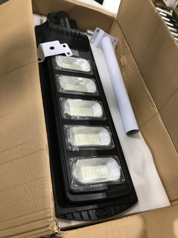 Photo 1 of 300W Solar Street Light Outdoor, 400LED Solar Flood Lights Outdoor Dusk to Dawn Motion Sensor, with Remote Control & Bracket, Security Solar Outdoor Lights IP66 Waterproof Lamp for Yard Garden Street

