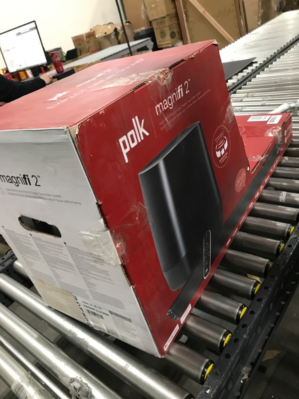 Photo 1 of Polk Audio MagniFi 2 Sound Bar & Wireless Subwoofer (2020 Model) with 3D Audio & Built-in Chromecast - Universal 4K Compatibility - HDMI & Optical Cables Included (CORD FOR SPEAKER IS NOT INCLUDED)

