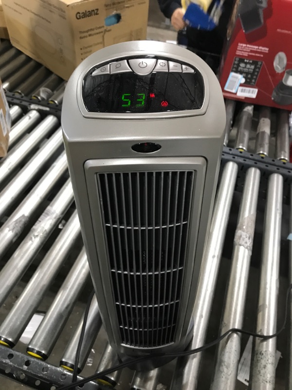 Photo 3 of Lasko 1500W Digital Ceramic Space Heater with Remote, 755320, Silver