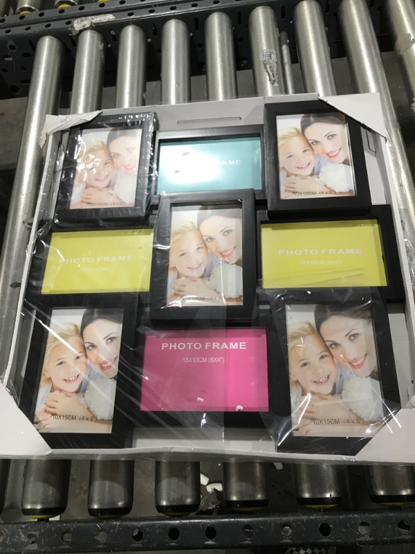 Photo 1 of 10 Opening 4x6 Black Collage Picture Frame Wall Hanging for 4 by 6 inch Multiple Photo Frames
