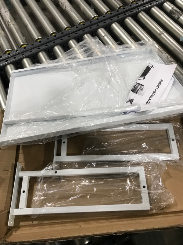 Photo 1 of ABCOOL Wall Mount Microwave Oven Shelf Rack for Kitchen Home, Carbon Steel Counter Countertop Holder with Hook Rail and 3 Slidable Hooks