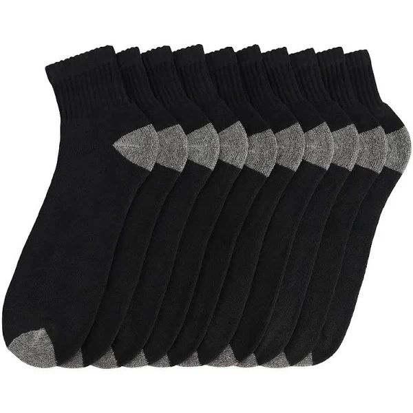 Photo 1 of 10 PACK - ANKLE SOCKS - BLACK - 