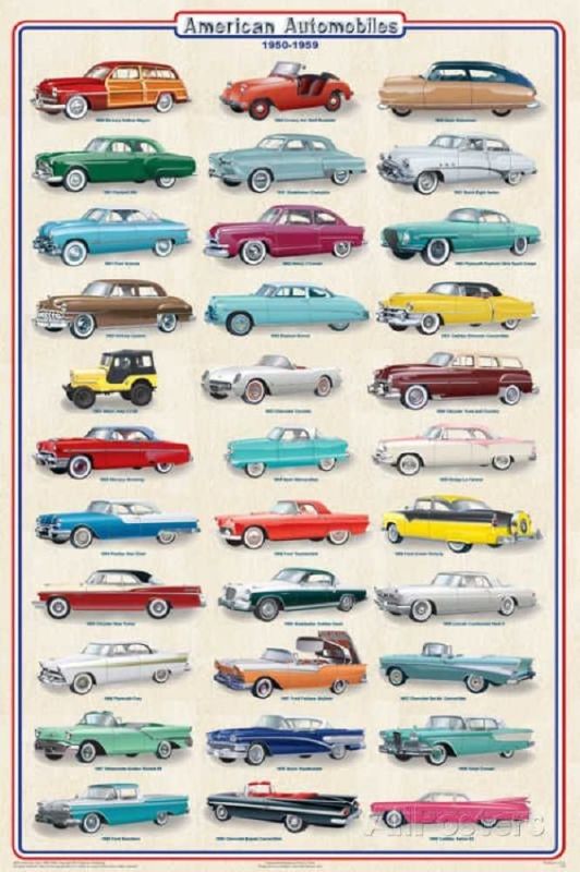 Photo 1 of AMERICAN AUTOMOBILES - 1950 - 1959 POSTER 