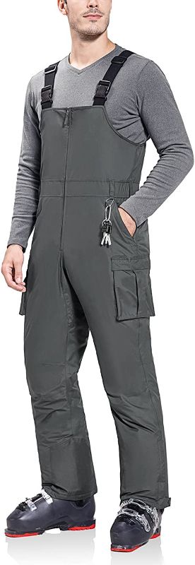 Photo 1 of BALEAF MEN'S SKI BIBS INSULATED COVERALLS DEEP GRAY XL 