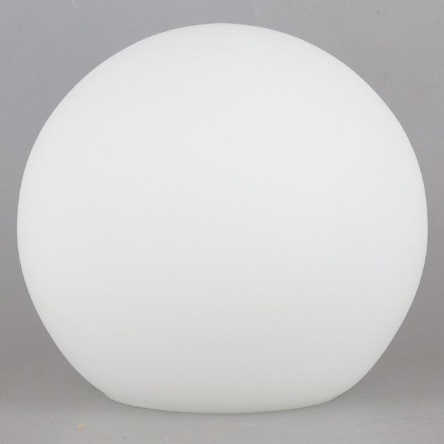 Photo 1 of 6in Diameter X 3in Neckless Hole Opal Bristol Frosted White Glass Globe. - Made in the USA
