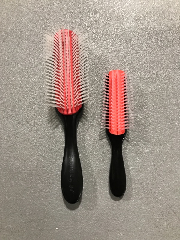 Photo 2 of 7-Row Cushion Nylon Bristle And Travel Brush 2 PCs Hair Brush