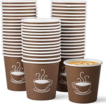 Photo 1 of 600 Pack 4 oz Paper Cups, Small Disposable Coffee Cups, Paper Espresso Cups, Hot/Cold Drinking Cups For Party, Picnic,Travel,and Events