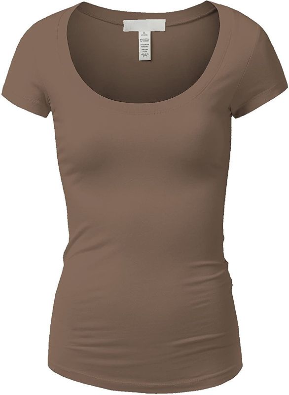 Photo 1 of Active Basic Womens Plain Basic Deep Scoop Neck with Cap Short Sleeves
SIZE MEDIUM 