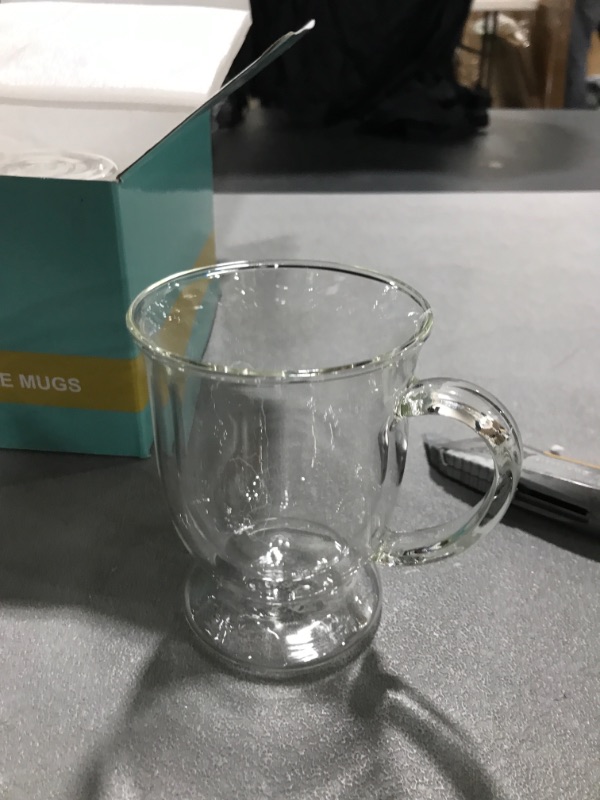 Photo 1 of 4 PCS CLEAR MUGS SET 