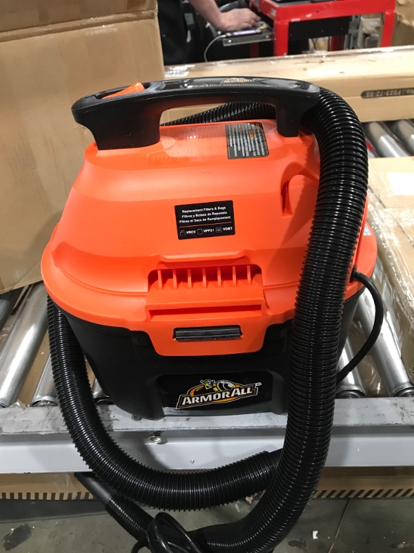 Photo 2 of Armor All, AA255 , 2.5 Gallon 2 Peak HP Wet/Dry Utility Shop Vacuum , Orange 2.5 Gal Vac