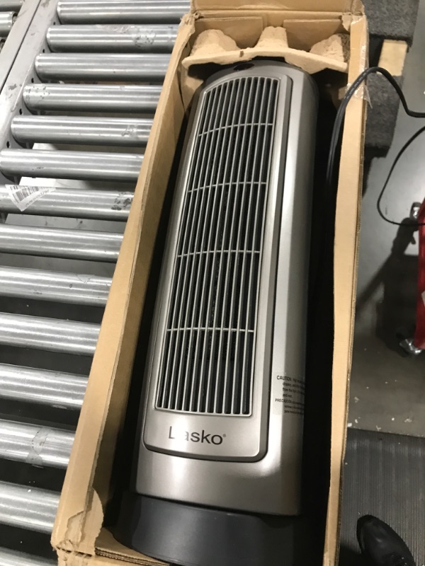 Photo 2 of Lasko 1500W Digital Ceramic Space Heater with Remote, 755320, Silver