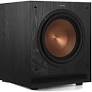 Photo 1 of Klipsch SPL-100 10" Powered Subwoofer, Black Black 10" Powered Subwoofer 64GB memory card, WA-2 Wireless Subwoofer Kit