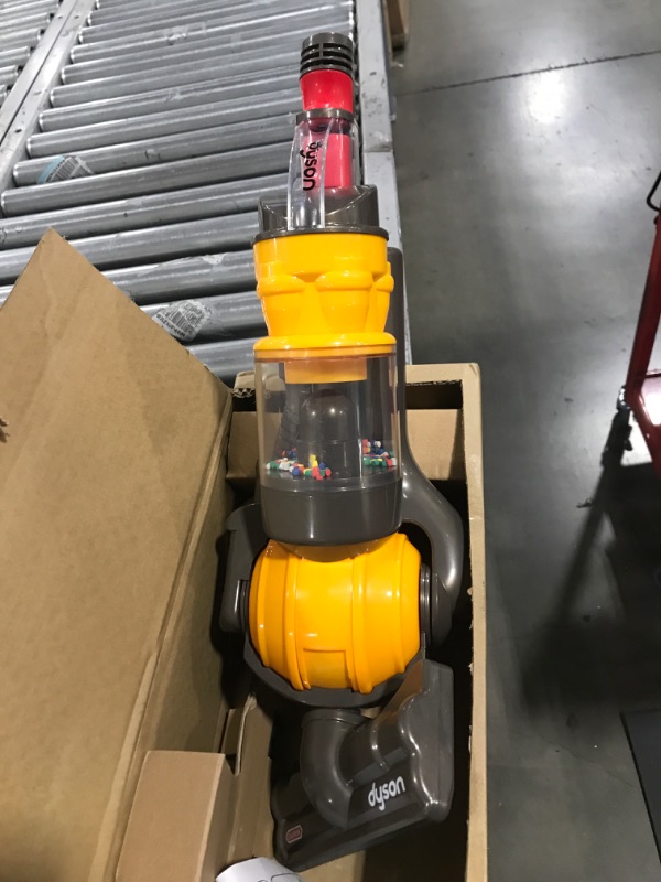 Photo 2 of Casdon Dyson Ball | Miniature Dyson Ball Replica For Children Aged 3+ | Features Working Suction To Add Excitement To Playtime Grey/Yellow