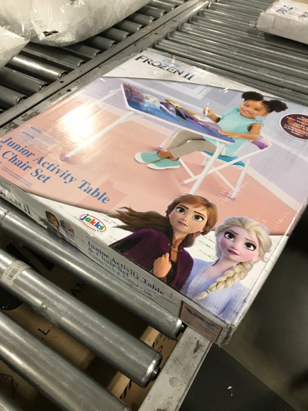 Photo 1 of Disney Frozen Activity Table & Chair Set for Toddlers 24-48M, Includes 1 Table & 1 Chair - Sturdy Metal Construction, Table: 20"L x 20"W x 16.4"H, Chair: 12"L x 11.6"W x 17.7"H - Weight Limit: 70 lbs