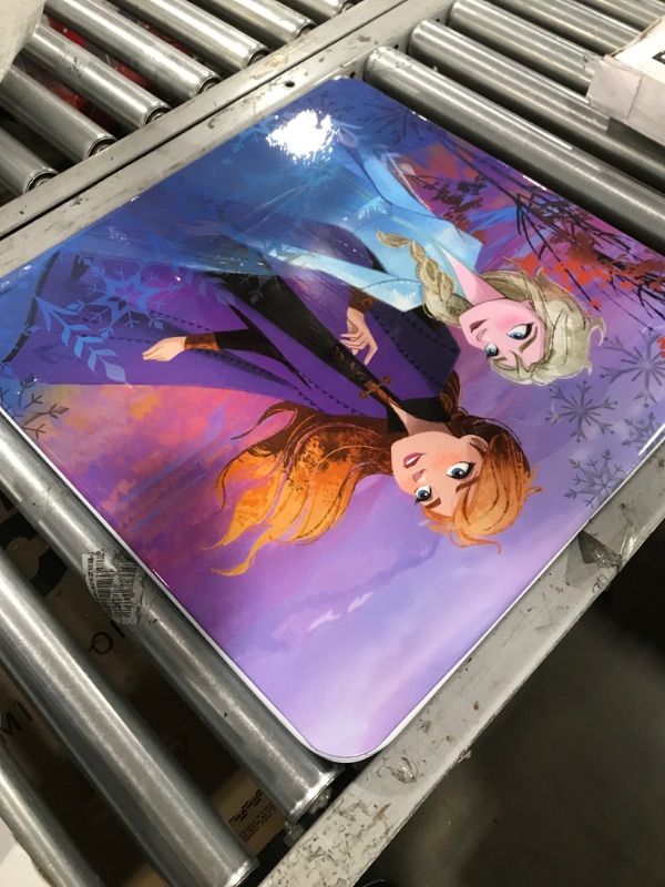 Photo 1 of Disney Frozen Activity Table & Chair Set for Toddlers 24-48M, Includes 1 Table & 1 Chair - Sturdy Metal Construction, Table: 20"L x 20"W x 16.4"H, Chair: 12"L x 11.6"W x 17.7"H - Weight Limit: 70 lbs
