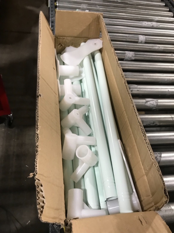 Photo 1 of Mengersi Canopy Bed Frame Queen Size,Bed Canopy Frame Post Bed Poles,Canopy Bed Curtains Frame Bracket Fit for Metal Bed Wood Bed Bedroom Decor,White Queen White