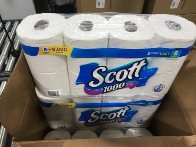 Photo 2 of Scott 1000 Toilet Paper, 32 Regular Rolls, Septic-Safe, 1-Ply Toilet Tissue