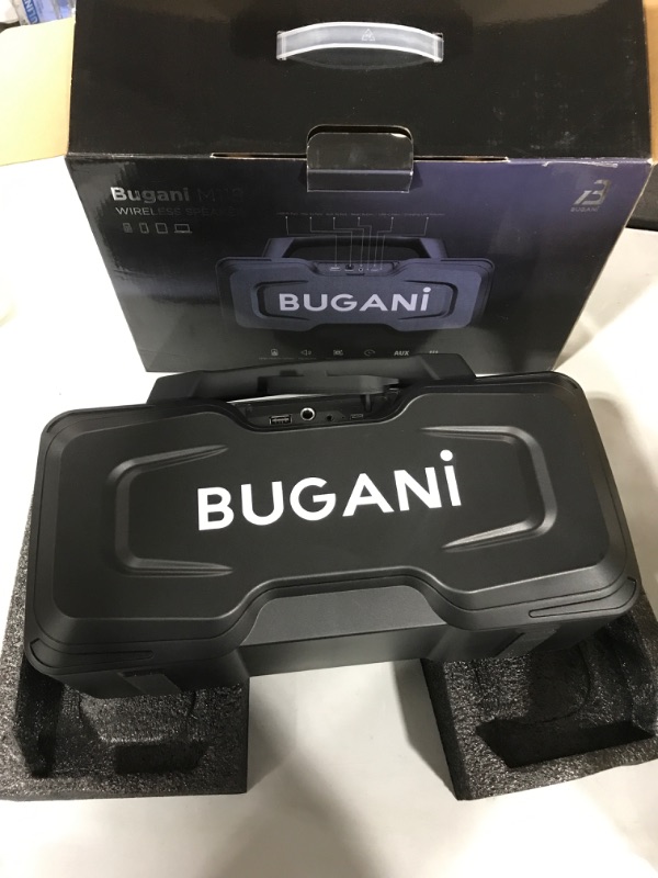 Photo 2 of BUGANI M118 Portable Wireless Bluetooth Speaker 50W High Volume,IPX 7,Power Bank
