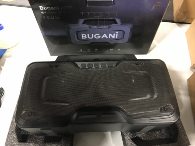 Photo 3 of BUGANI M118 Portable Wireless Bluetooth Speaker 50W High Volume,IPX 7,Power Bank
