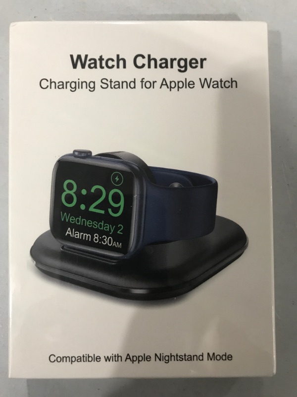 Photo 2 of Charging Stand for Apple Watch, Watch Charger Stand with Charging Cable, Magnetic Wireless Charging Station Compatible with Apple Watch SE Series 7/6/5/4/3/2/1/44mm/42mm/40mm/38mm- Gray
