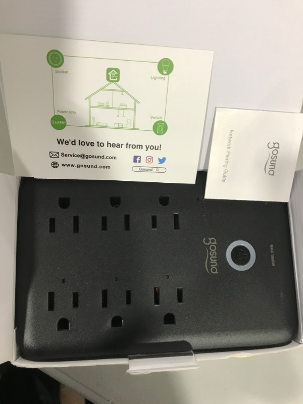 Photo 2 of Smart Plug Outlet Extender, USB Surge Protector with 3 Individually Controlled Smart Outlets and 3 Smart USB Ports, Works with Alexa Google Home, Wall Adapter Plug Extender for APP Control,15A/1800W
