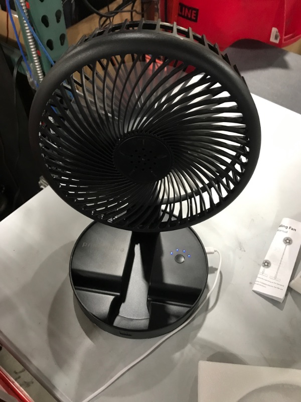 Photo 1 of Primevolve 8.7 inch Battery Operated Fan for Bedroom with Remote, Rechargeable Portable USB Fan with Adjustable Height for Camping Tent Travel Black
