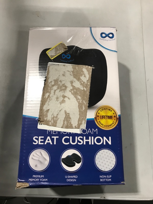 Photo 3 of Everlasting Comfort Seat Cushion - Office Chair Cushions w/ 30% More Memory Foam for All-Day Sitting Comfort - Ergonomic Coccyx, Back, Tailbone Pain Relief Pad Pillow Support for Car Seat, Desk Chair