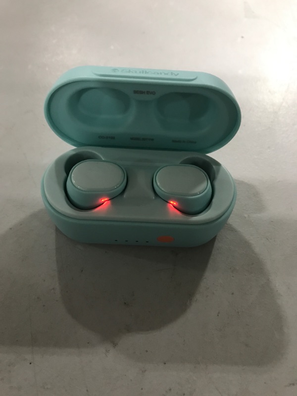 Photo 2 of Skullcandy Sesh Evo True Wireless In-Ear Bluetooth Earbuds Compatible with iPhone and Android / Charging Case and Microphone / Great for Gym, Sports, and Gaming IP55 Water Dust Resistant - Blue
*CHARGER NOT INCLUDED*