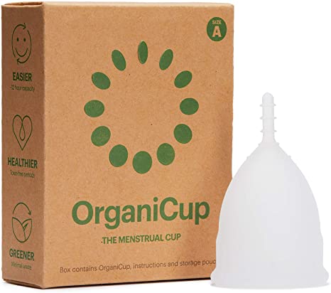 Photo 1 of OrganiCup Menstrual Cup by AllMatters - Size A/Small - Reusable Period Cup - Pad and Tampon Alternative - Light to Heavy Flow - Not Offered in California
