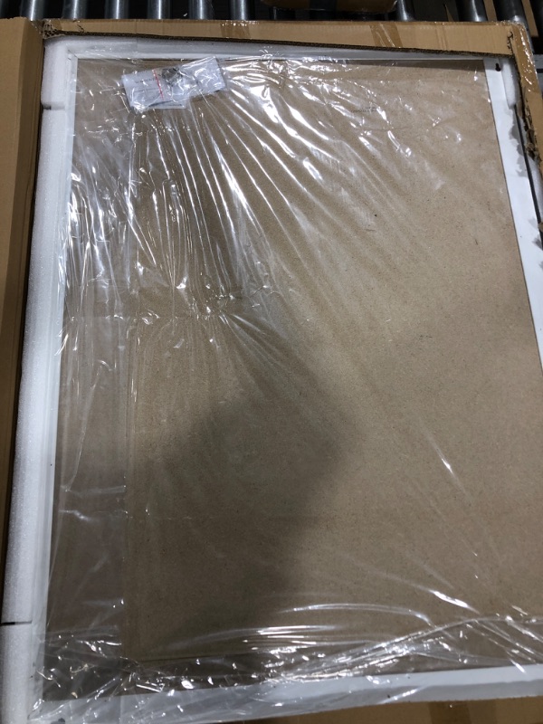 Photo 2 of U Brands Linen Cork Linen Bulletin Board, 30 x 40 Inches, White Wood Frame (2917U00-01) 30'' x 40'' Board
