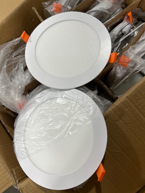 Photo 2 of Amico 16 Pack 6 Inch 5CCT Ultra-Thin LED Recessed Ceiling Light with Junction Box, 2700K/3000K/4000K/5000K/6000K Selectable, Dimmable Can Light, 1200LM High Brightness Downlight,15W Eqv 130W,ETL
