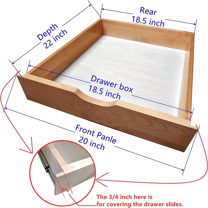 Photo 1 of (Upgraded Slider) Fully Assembled Soft Close Wooden Drawer Organizer Pull Out Under Cabinet Sliding Shelf Base Kitchen Bathroom Vanity Under Sink Pull Out Organizer Drawer Roll Out Wood Storage Shelve
