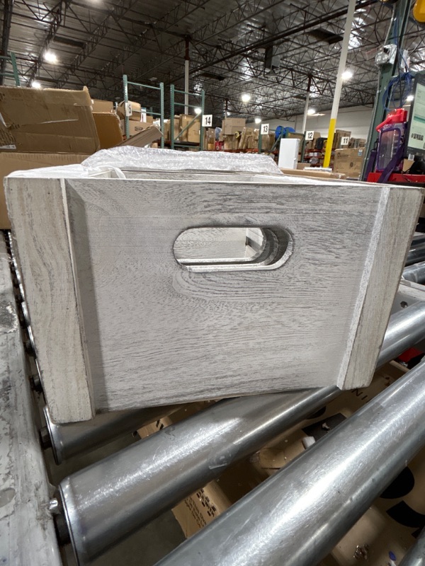 Photo 3 of 3 Rustic White Nesting Wooden Crates