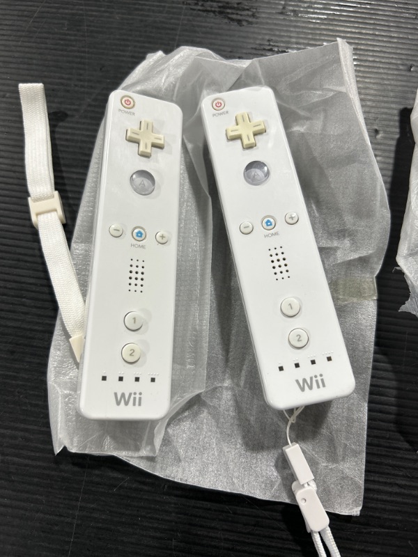 Photo 2 of 2 Pack Wii Remote Controller with Motion Plus, Wireless Controller for Nintendo Wii and Wii U, with Silicone Case and Wrist Strap, No Nunchucks