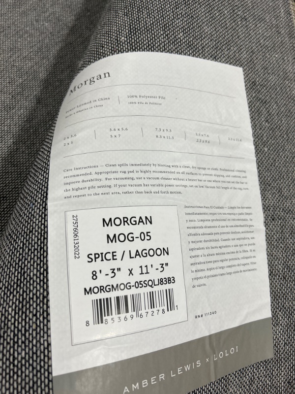 Photo 3 of Amber Lewis x Loloi Morgan Collection MOG-05 Spice / Lagoon, Traditional 8'-3" x 11'-3" Area Rug feat. CloudPile™ Spice / Lagoon 8'-3" x 11'-3"